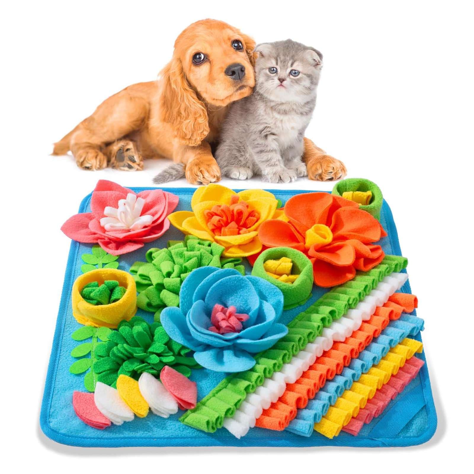 犬 おもちゃ 知育 | ペット用フラワーパズルマット