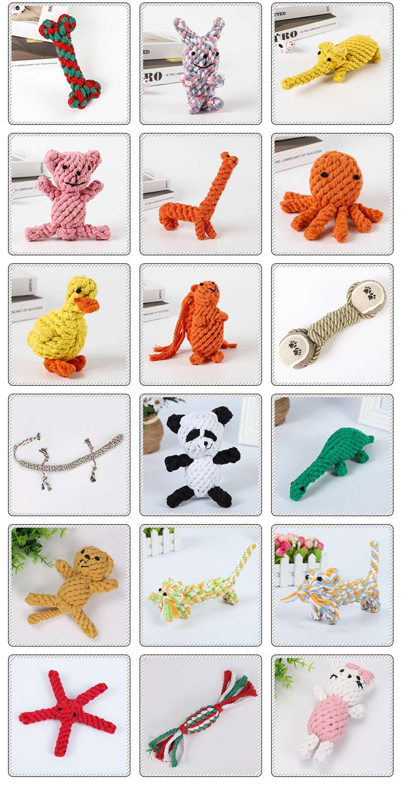 犬 おもちゃ ロープ | ペット用編みロープ遊具