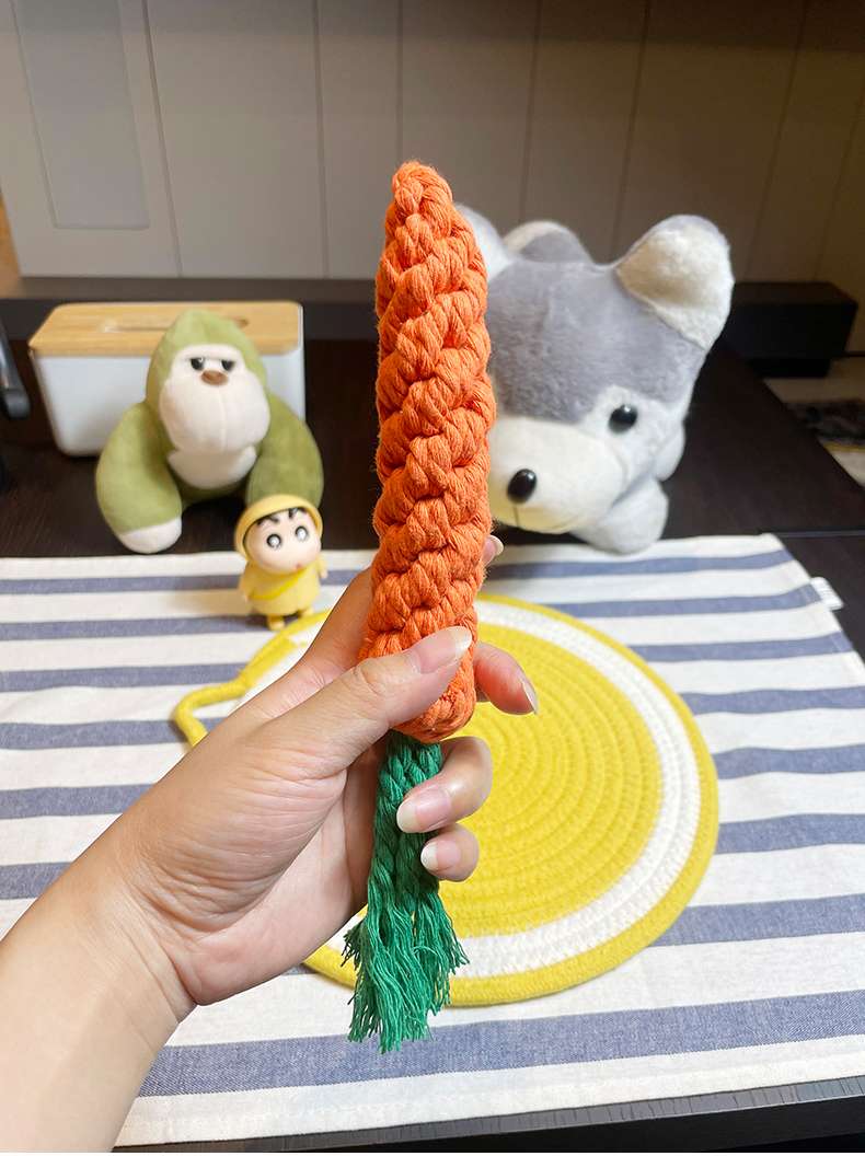 犬 おもちゃ ロープ | ペット用野菜ロープおもちゃセット