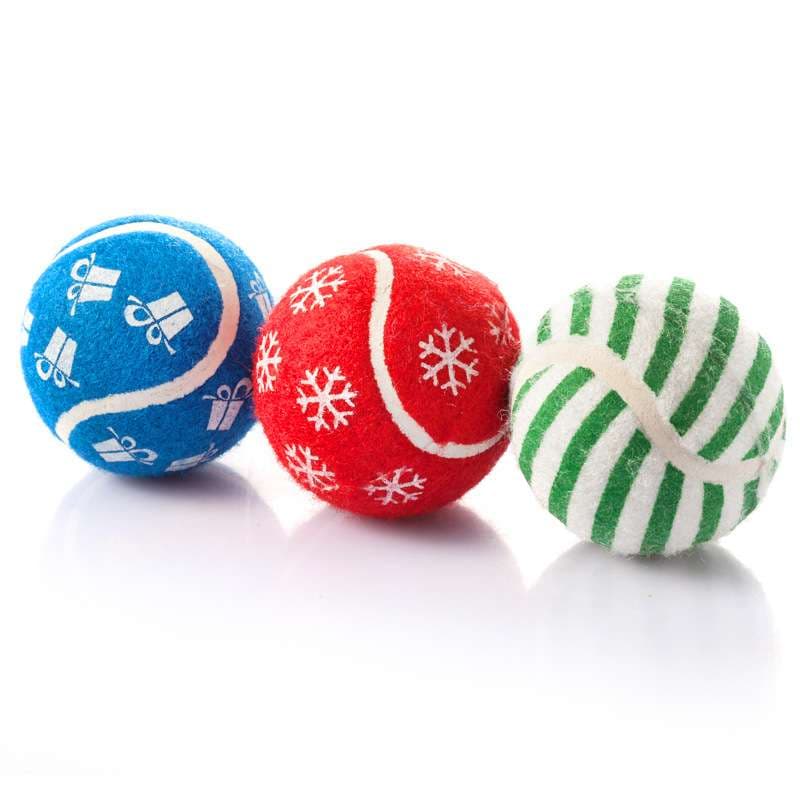 犬 おもちゃ ボール | クリスマス柄テニスボール