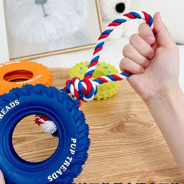 犬 おもちゃ | パピートレッド 犬用知育タイヤトイ