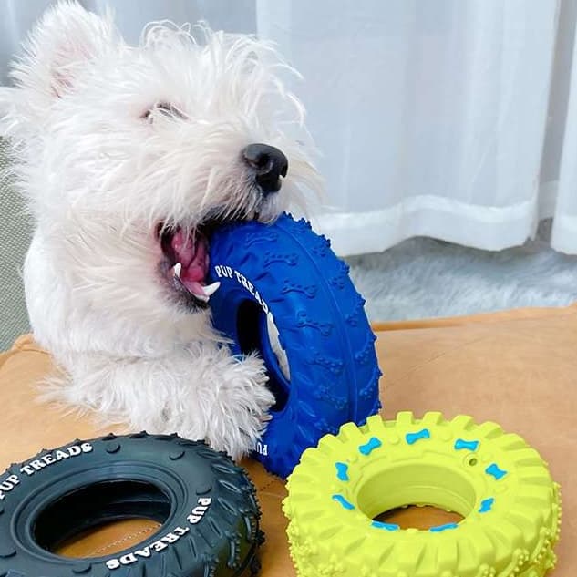 犬 おもちゃ | パピートレッド 犬用知育タイヤトイ