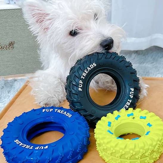 犬 おもちゃ | パピートレッド 犬用知育タイヤトイ