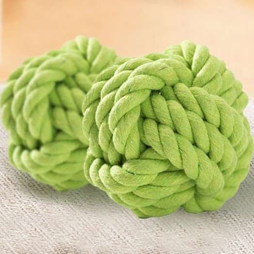 犬 おもちゃ ボール | もぐもぐボール 歯磨き耐久ロープおもちゃ