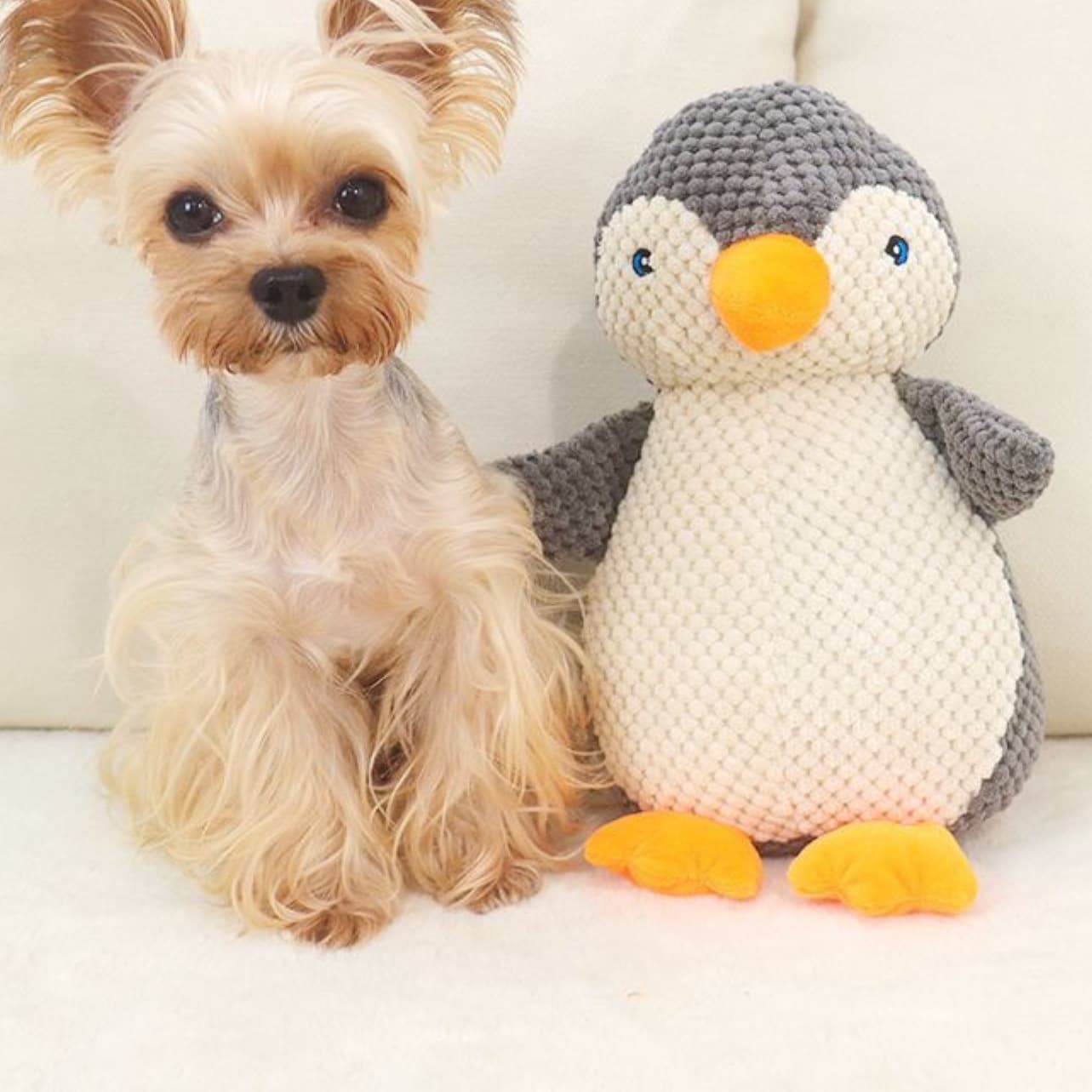 犬のおもちゃ ぬくもり編みペンギン