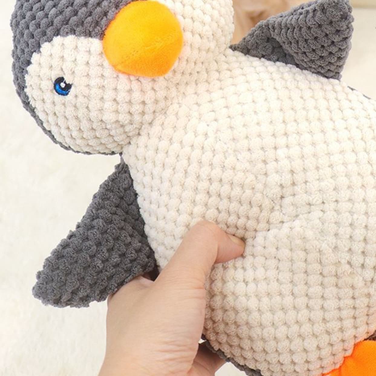 犬のおもちゃ ぬくもり編みペンギン