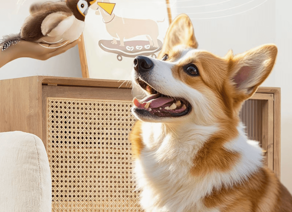 犬のおもちゃ 愛犬の歯磨きふわふわ鳥おもちゃ