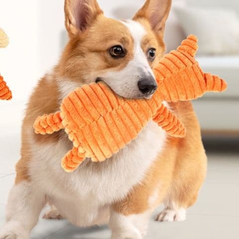 犬のおもちゃ 音が鳴る動物仲間の歯磨き発声ぬいぐるみ