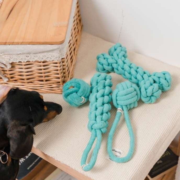 犬 おもちゃ ロープ | 歯磨き効果のある犬用結び目ロープ
