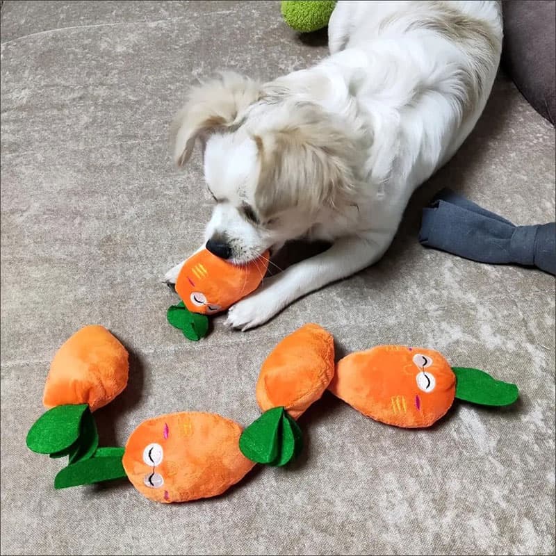 犬のおもちゃ にんじんさん ぬいぐるみ噛みおもちゃ