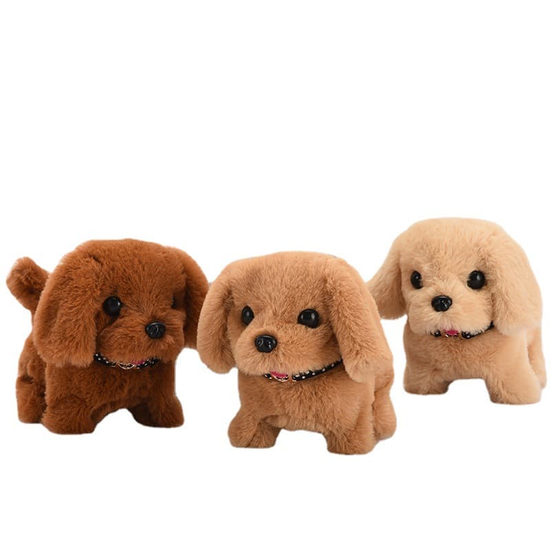 犬のおもちゃ ふわもふ動く子犬のぬいぐるみ