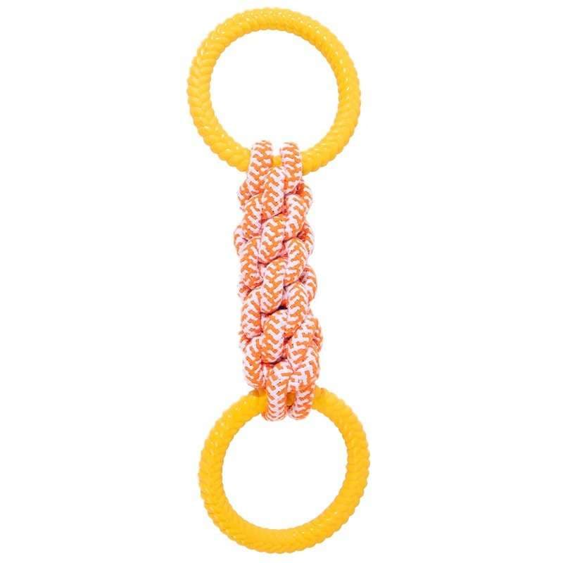 犬 おもちゃ ロープ | もちもちダブルリングロープ