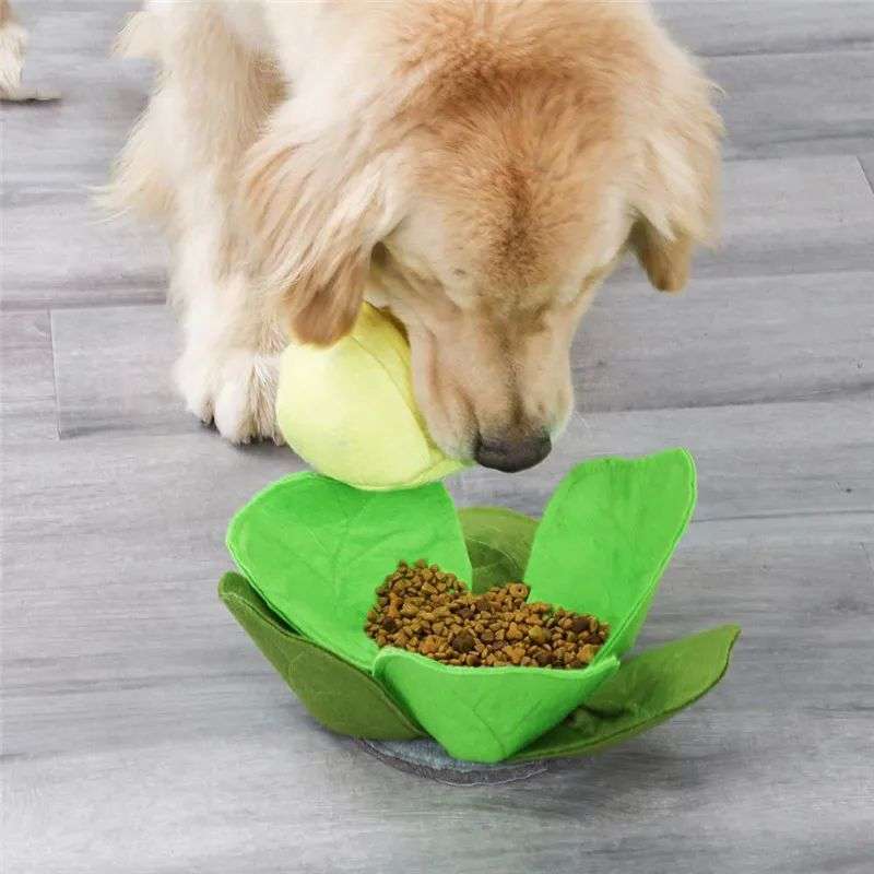 犬 おもちゃ 知育 | 花びら型ペット知育フードボウル