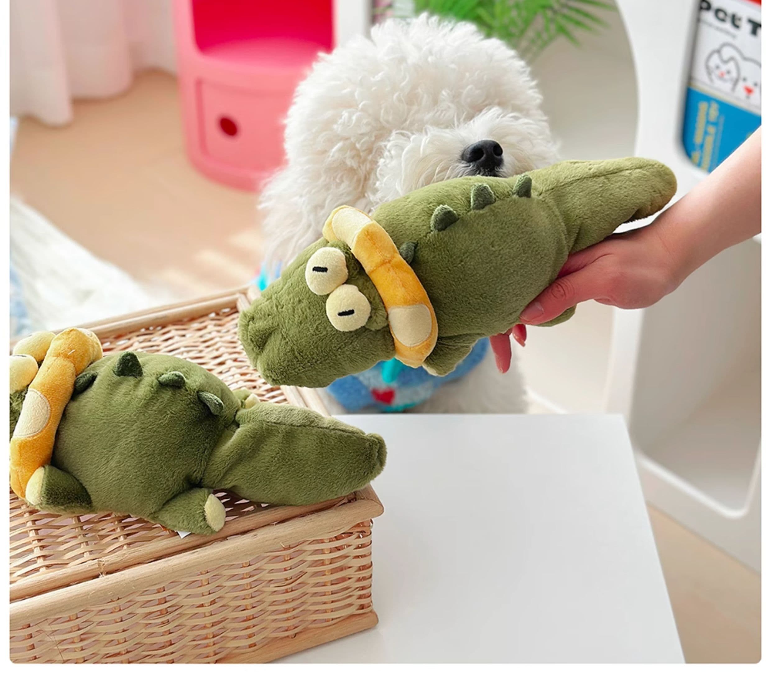犬のおもちゃ わにくんもぐもぐぬいぐるみ