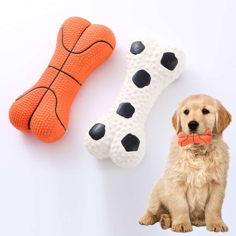 犬 おもちゃ | スポーツボール風の噛みごたえ抜群おもちゃ骨