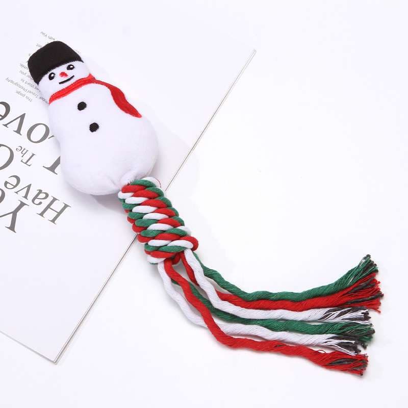 犬 おもちゃ ロープ | クリスマス雪の結晶ロープおもちゃ