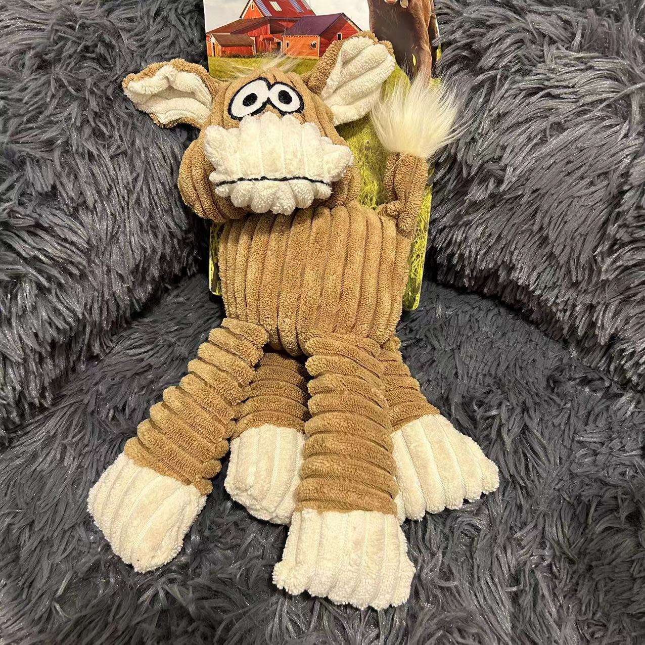 犬 おもちゃ ぬいぐるみ | 田舎風動物ぬいぐるみ犬用おもちゃ