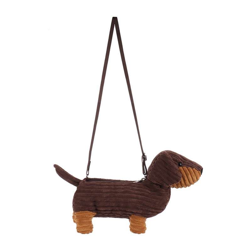 犬 おもちゃ ぬいぐるみ | ダックスフンド型ぬいぐるみショルダーバッグ