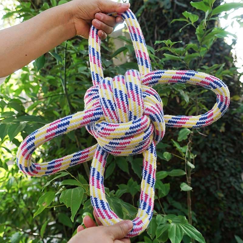 犬 おもちゃ ロープ | もつれ結び愛犬遊びロープ