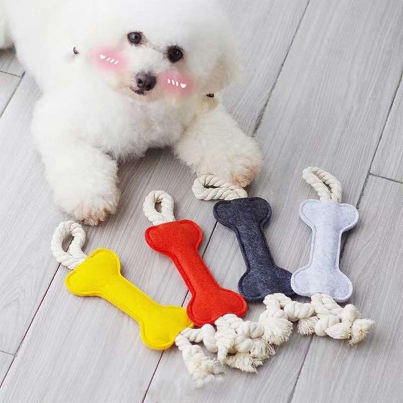 犬 おもちゃ ロープ | わんちゃん喜ぶ骨型おもちゃロープ