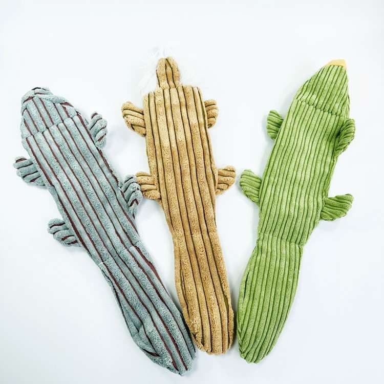 犬 おもちゃ ぬいぐるみ | コーデュロイ素材の細長い動物おもちゃ