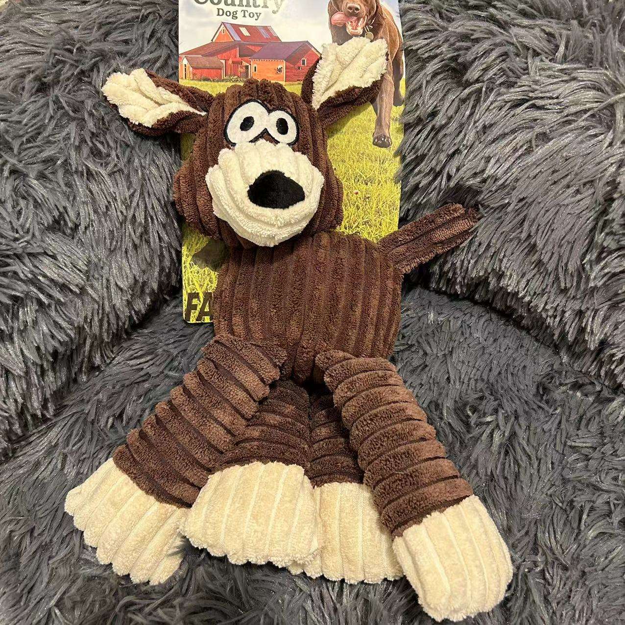 犬 おもちゃ ぬいぐるみ | 田舎風動物ぬいぐるみ犬用おもちゃ