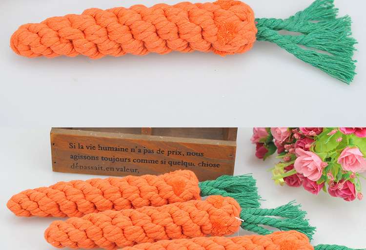 犬 おもちゃ ロープ | にんじん型デンタルロープおもちゃ