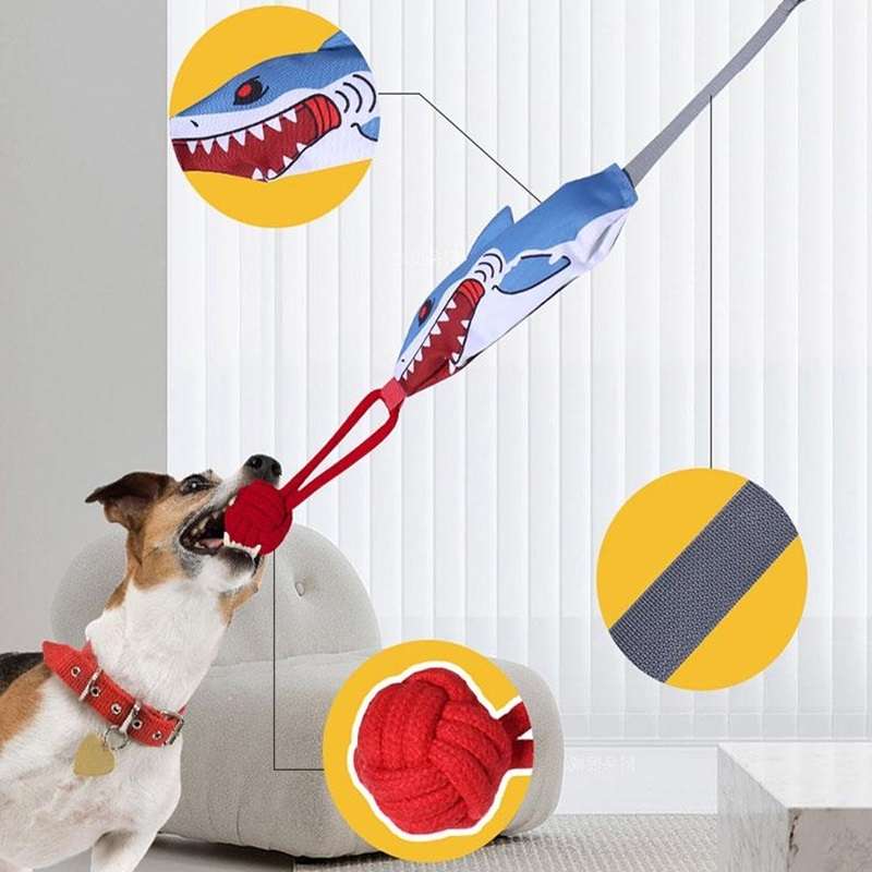 犬 おもちゃ ロープ | サメのおもちゃ吸盤付きロープ
