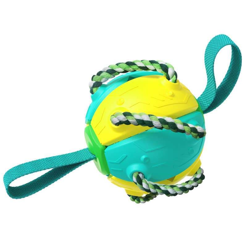 犬 おもちゃ | 多機能ロープ付き噛むおもちゃボール