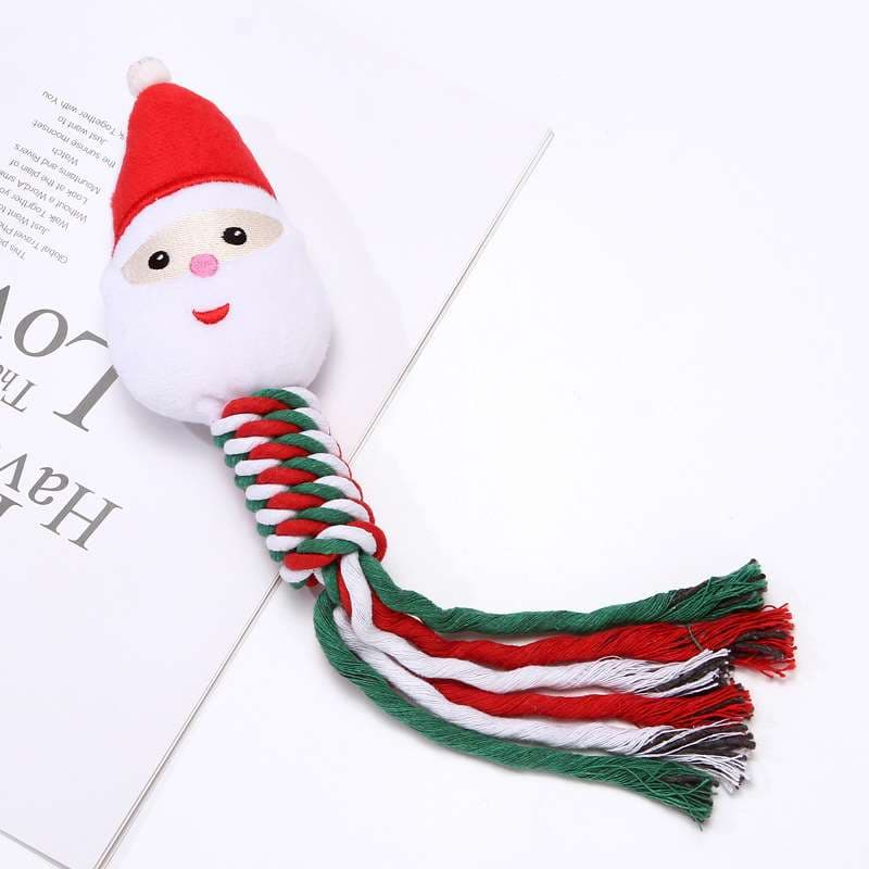 犬 おもちゃ ロープ | クリスマス雪の結晶ロープおもちゃ