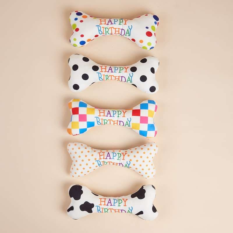 犬 おもちゃ | お誕生日わんちゃん用ぬいぐるみ骨