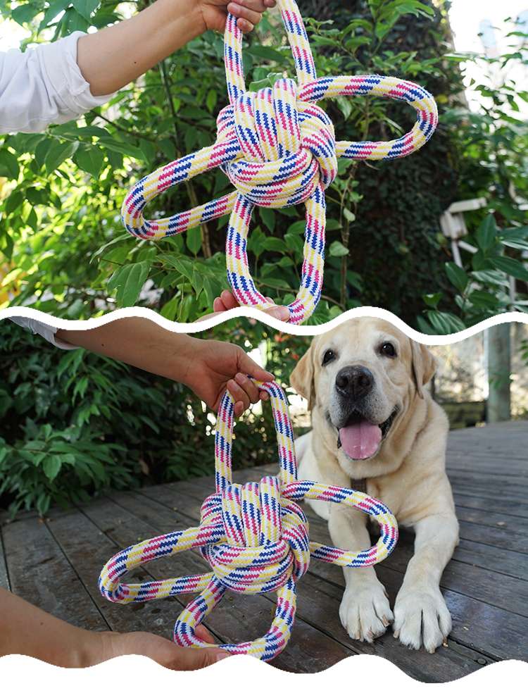 犬 おもちゃ ロープ | もつれ結び愛犬遊びロープ