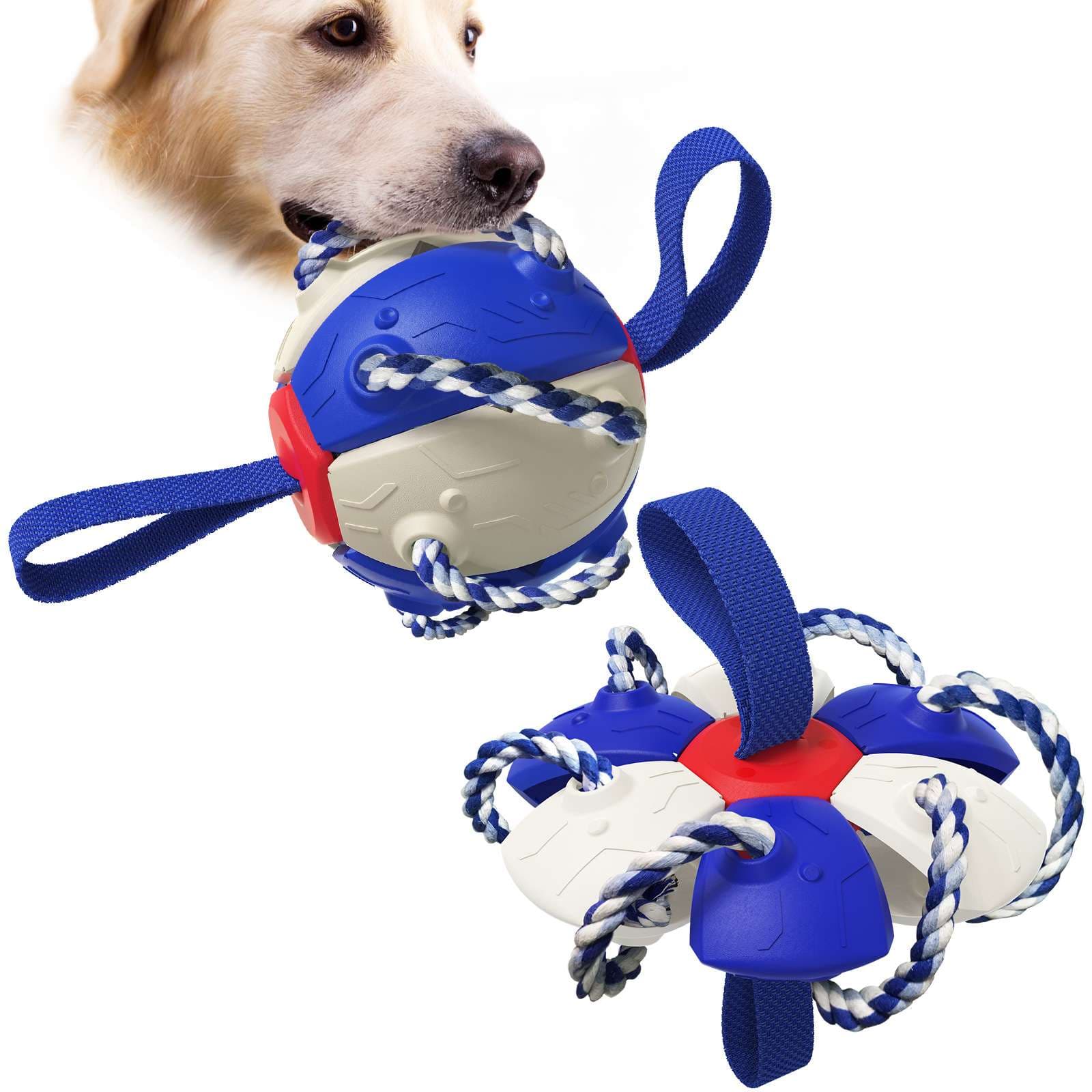 犬 おもちゃ | 多機能ロープ付き噛むおもちゃボール