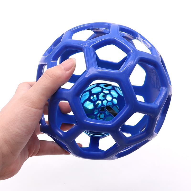 犬のおもちゃ 穴あき格子ボール ペット遊び玩具