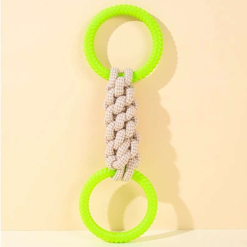 犬 おもちゃ ロープ | もちもちダブルリングロープ
