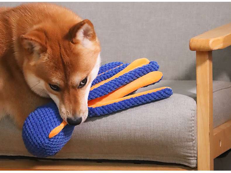 犬 おもちゃ ぬいぐるみ | タコ型噛みおもちゃ ワンちゃん大喜び
