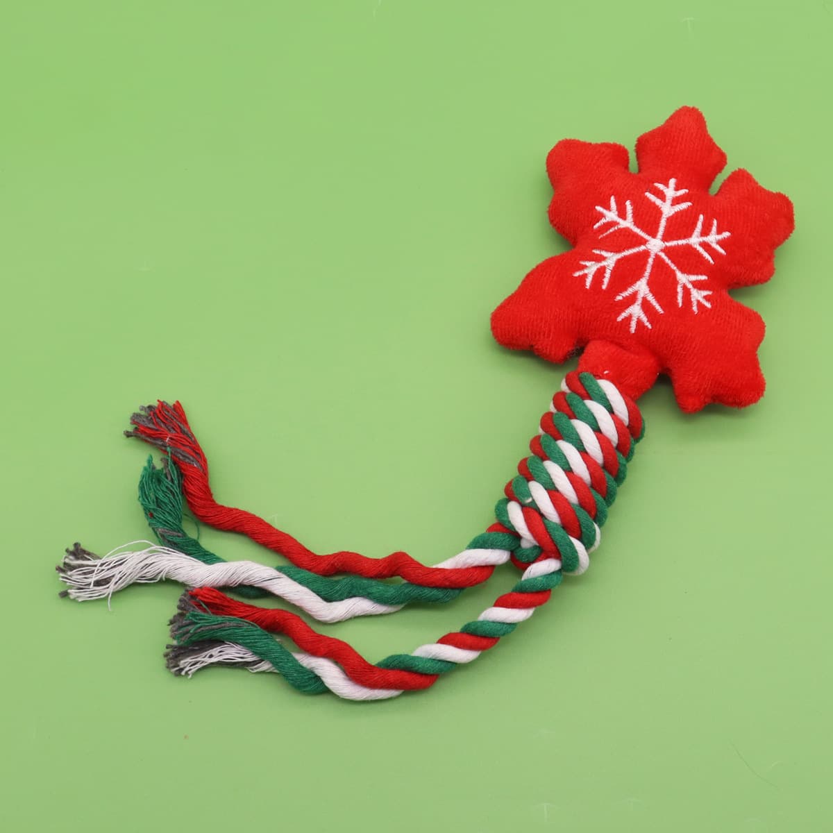 犬のおもちゃ クリスマスお祝いトイロープ