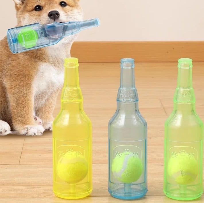 犬のおもちゃ 瓶型かみかみおもちゃ