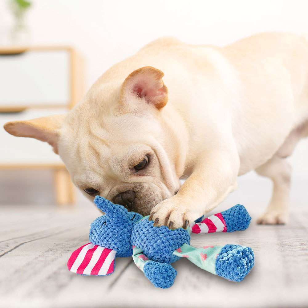 犬 おもちゃ ぬいぐるみ | もこもこウサギのパッチワークぬいぐるみ