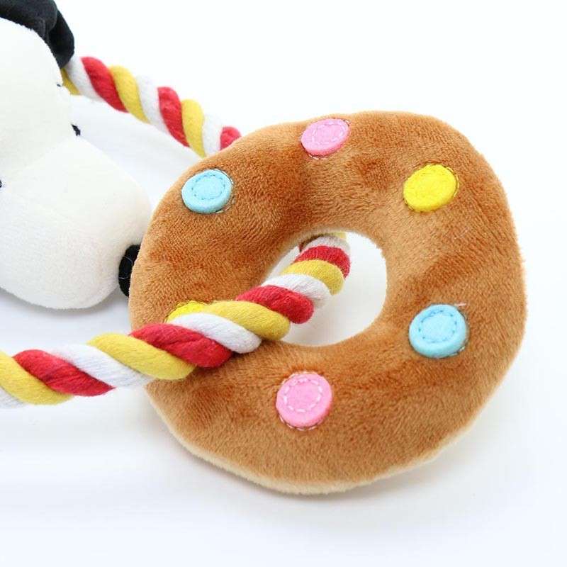 犬 おもちゃ ロープ | スヌーピーのドーナツ型ロープおもちゃ