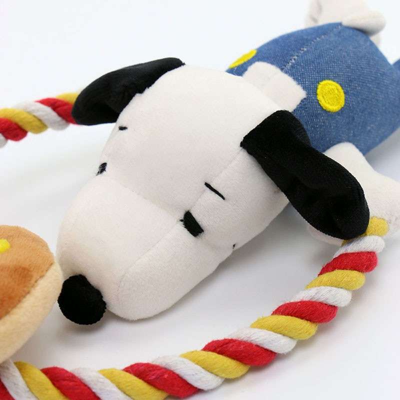 犬 おもちゃ ロープ | スヌーピーのドーナツ型ロープおもちゃ