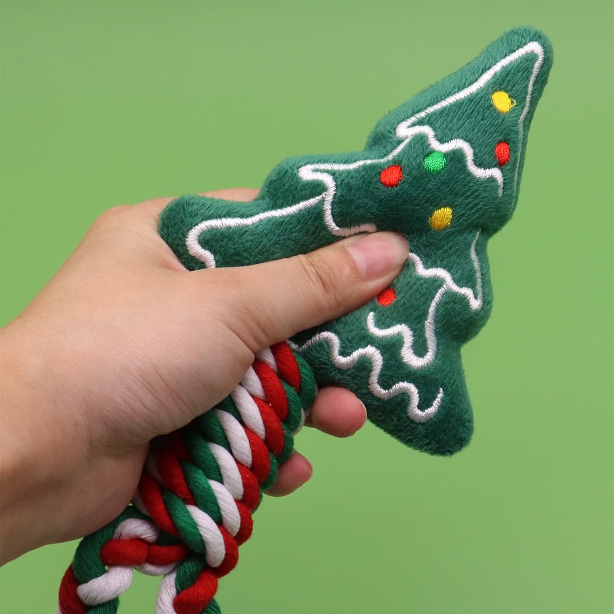 犬のおもちゃ クリスマスお祝いトイロープ