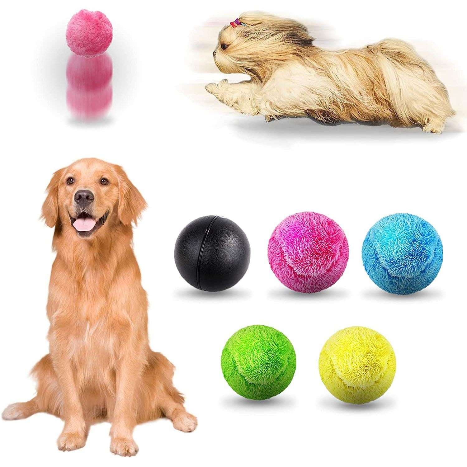 犬 おもちゃ ボール | モフモフ電動ボール ペット用おもちゃ